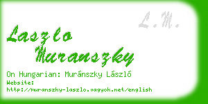 laszlo muranszky business card