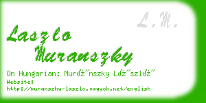 laszlo muranszky business card